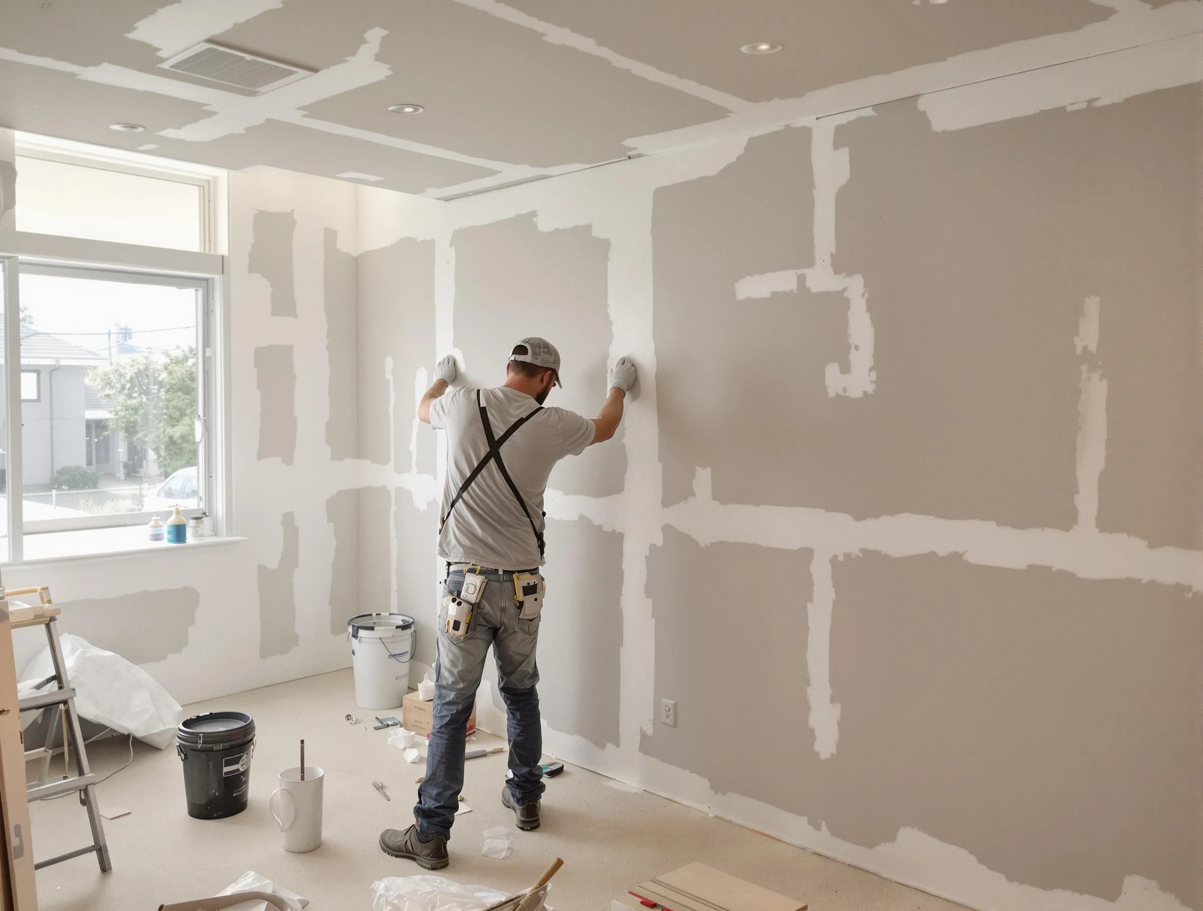 Warrensville Heights House Painters performing drywall taping and mudding in Warrensville Heights